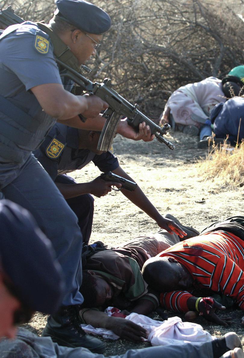 Marikana Massacre, 16 August 2012, the day South African Police murdered 34 people. (EPA/Kevin Sutherland)